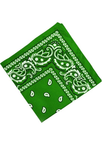 F Fityle Yenilik 100% Pamuk Baskı Kovboy Bandana Kafa Wrap Kafa Bileklik Yeşil (Yurt Dışından) indirimleri