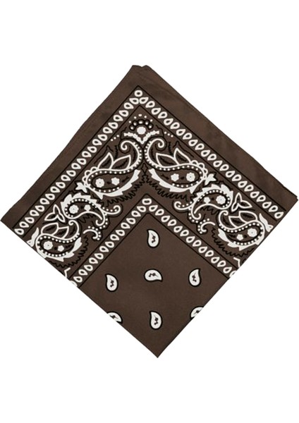 F Fityle Paisley Baskı Bandana Başkanı Wrap Boyun Saç Bandı Bileklik Mendil Kahve (Yurt Dışından) fiyatları