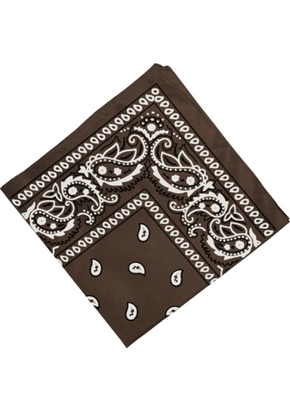 F Fityle Paisley Baskı Bandana Başkanı Wrap Boyun Saç Bandı Bileklik Mendil Kahve (Yurt Dışından) modelleri