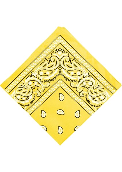 F Fityle Kadın Erkek Baskı Bandana Eşarp Kafa Wrap Kafa Bileklik Faketi Sarı Açık Sarı (Yurt Dışından)