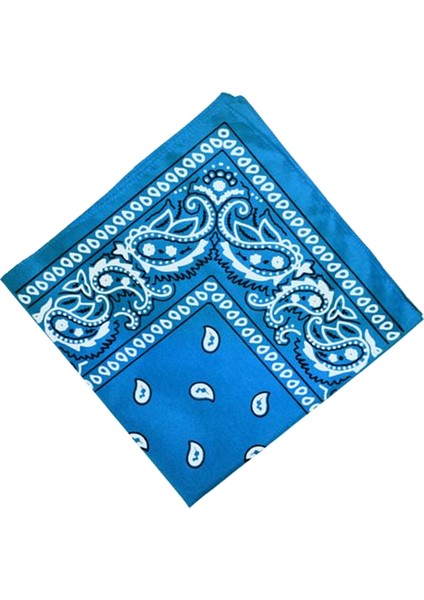 F Fityle Unisex Pamuk Paisley Bandana Eşarp Başkanı Wrap Kafa Mendil Mavi (Yurt Dışından) modelleri