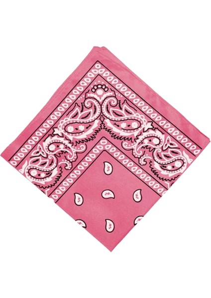 F Fityle 100% Pamuk Paisley Bandana Eşarp Başkanı Wrap Boyun Bileklik Mendil Pembe (Yurt Dışından) fiyatları