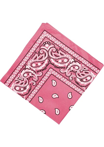 F Fityle 100% Pamuk Paisley Bandana Eşarp Başkanı Wrap Boyun Bileklik Mendil Pembe (Yurt Dışından) fırsatları