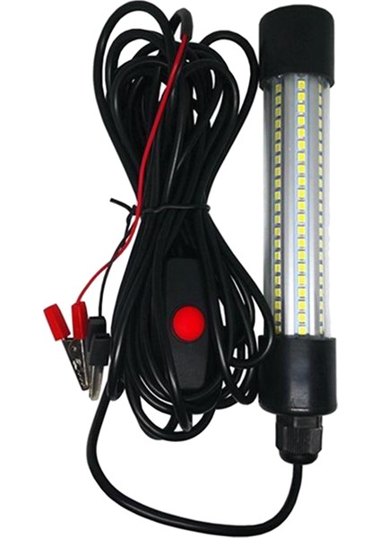F Fityle 12 V LED Sualtı Dalgıç Balıkçılık Işık Kalamar Lambası Beyaz Çekin (Yurt Dışından)