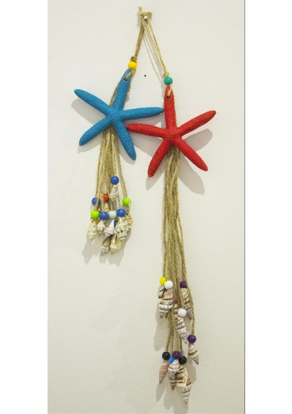 Antioch Artdesign Ikili Deniz Yıldızı Duvar Bahçe Balkon Süsü Ev Dekor Hediyelik Eşya