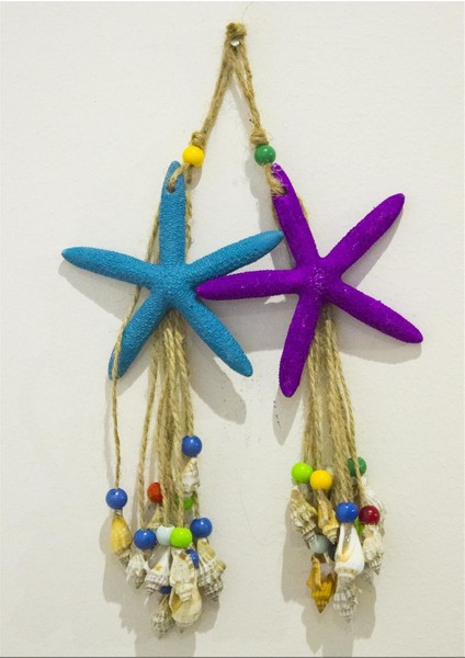 Antioch Artdesign Ikili Deniz Yıldızı Duvar Bahçe Balkon Süsü Ev Dekor Hediyelik Eşya