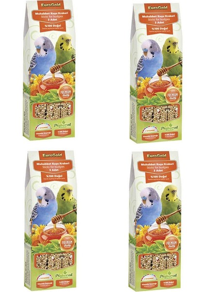 Euro Gold Paraket Ballı Kraker Ikili 100 gr x 4