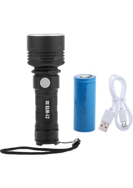 F Fityle LED Çalışma Işığı Yüksek Güç Feneri Yüksek Lümenler -Size USB Şarj Edilebilir - Batarya ile L2 L2 (Yurt Dışından)