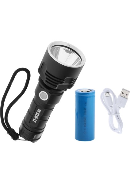 F Fityle LED Çalışma Işığı Yüksek Güç Feneri Yüksek Lümenler -Size USB Şarj Edilebilir - Batarya ile L2 L2 (Yurt Dışından)