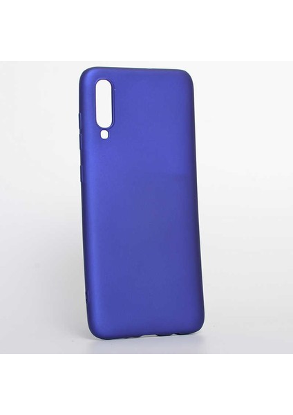 Galaxy A70 Kılıf Klasik Mat Renkli Yumuşak Premier Silikon Saks Mavi