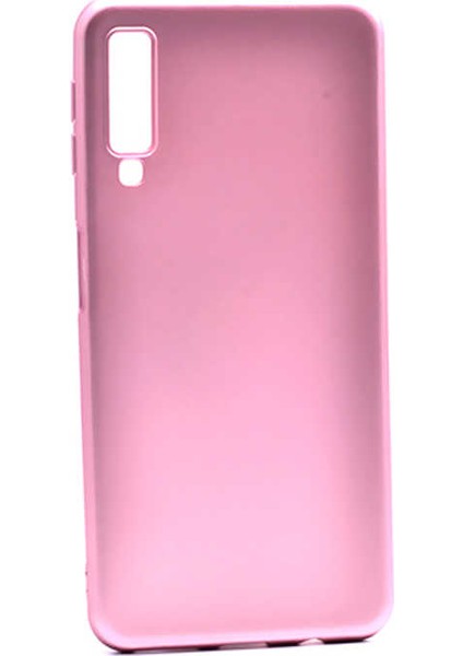A7 2018 Kılıf Klasik Mat Renkli Yumuşak Premier Silikon Rose Gold