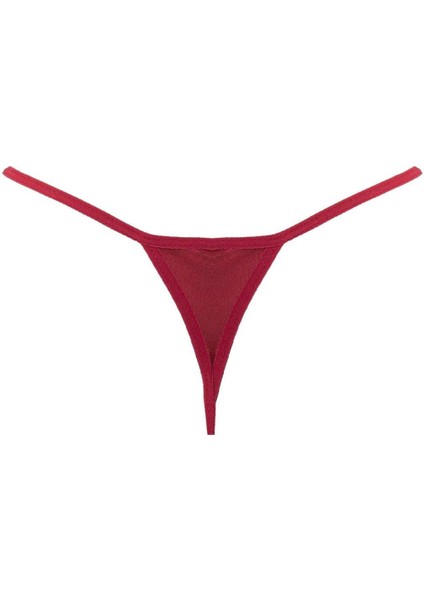 Ifondi Saten String Külot Bordo