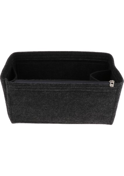 F Fityle Fermuarlı Çanta Keçe Keçe Çanta Kozmetik Makyaj Organizatör Çanta Çanta Derin Gri (Yurt Dışından) fiyatları