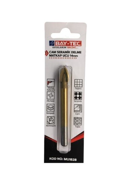 MU1828 Cam Seramik Delme Matkap Ucu 14 mm fiyatları