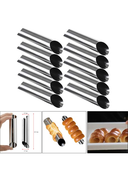 F Fityle Pasta Koni Kalıpları Küçük Mini Kek Pişirme Kalıp 10 Adet (Yurt Dışından)