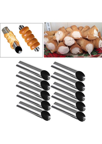 F Fityle Pasta Koni Kalıpları Küçük Mini Kek Pişirme Kalıp 10 Adet (Yurt Dışından)