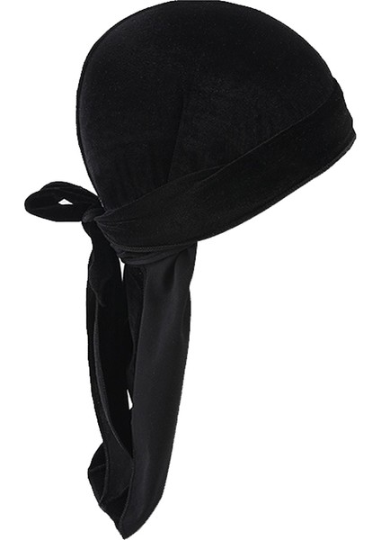 F Fityle 2 Adet Kadın Erkek Kadife Bandana Şapka Uzun Kuyruk Headwrap Korsan Kemo Şapkalar (Yurt Dışından)