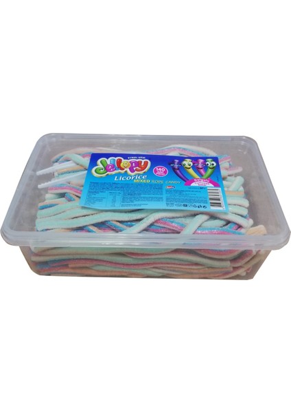 Jellopy Licorice Dolgulu Jelibon Yumuşak Şeker 1400 gr
