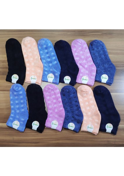 Bayan 12'i Bambu Ters Havlu Patik Kışlık