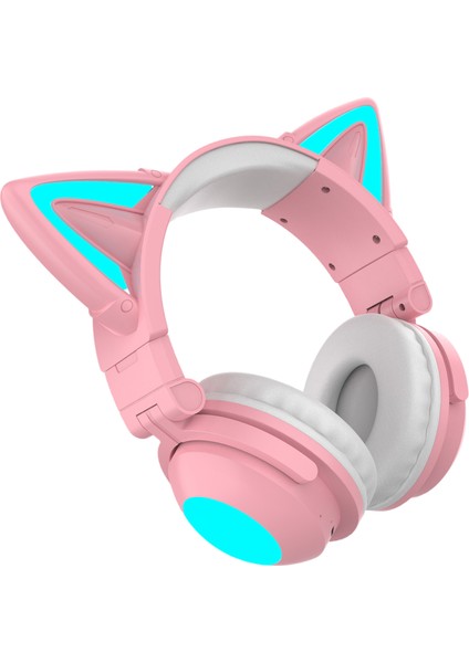 Aşırı Kulak Kulaklıklar Bluetooth 5.0, Katlanabilir Stereo Kulaklık Kedi Kulak, Kulaklık, Dahili Mikrofon, Ev Ofisi Için Kablosuz Kulaklık - Pembe (Yurt Dışından) fiyatları