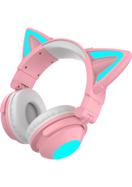 Aşırı Kulak Kulaklıklar Bluetooth 5.0, Katlanabilir Stereo Kulaklık Kedi Kulak, Kulaklık, Dahili Mikrofon, Ev Ofisi Için Kablosuz Kulaklık - Pembe (Yurt Dışından) modelleri