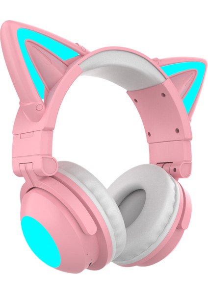 Aşırı Kulak Kulaklıklar Bluetooth 5.0, Katlanabilir Stereo Kulaklık Kedi Kulak, Kulaklık, Dahili Mikrofon, Ev Ofisi Için Kablosuz Kulaklık - Pembe (Yurt Dışından) fırsatları