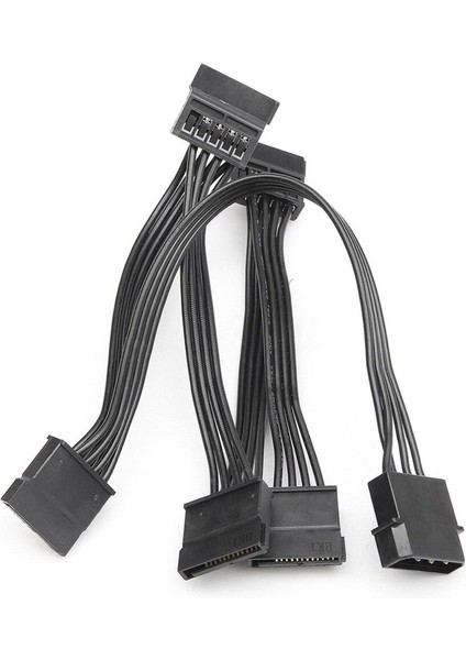 4 Pin Molex To 5 Sata Güç Kablosu Molex Ide 4 Pin To 5 Port Sata Power HDD Güç Çoklayıcı Kablosu 60 cm