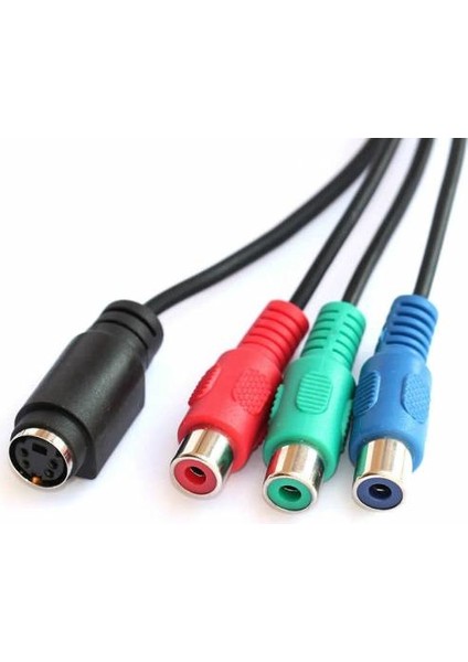 7 Pin Svıdeo 3 Rca + S-Video Sarı Kırmızı Mavi Yeşi 15 cm S Video fiyatları