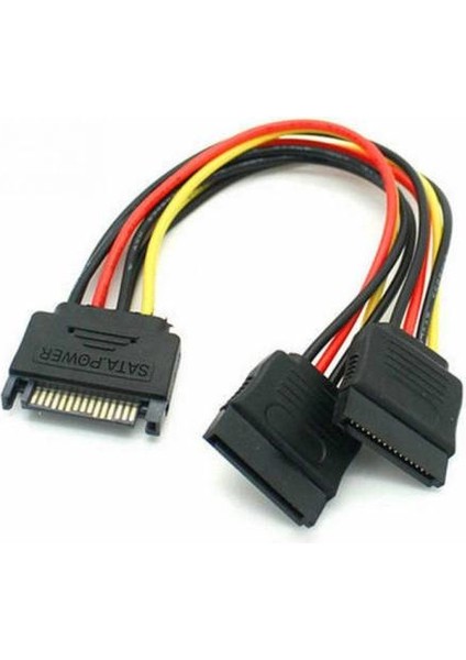 Dişi Sata Power To 2 Sata Power Kablo 18AWG 20 cm Sata Power Çokl fırsatları