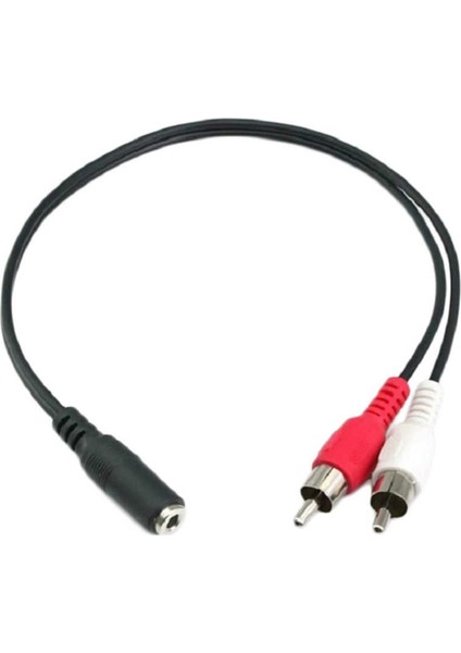 3.5 mm Dişi Stereo 2 Rca Ara Aparat 30 cm Stereo Lale fiyatları