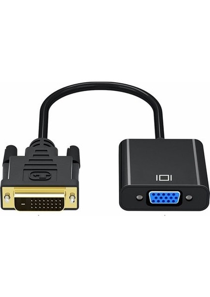 DVI To VGA Aktif Dönüştürücü Kablo (Dvi-D Erkek - Vga) DVI VGA