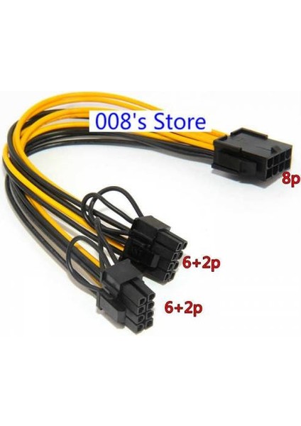 8 Pin Power Splitter Pci-E Molex 8 Pin Çoklayıcı Kablo 8 Pin Ekran Kartı Çoğaltıcı