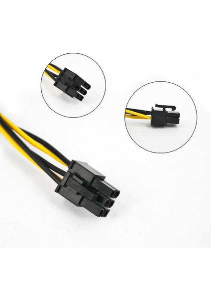 Sata To 6 Pin Power Kablo 6pin Atx 18AWG 15 cm fiyatları