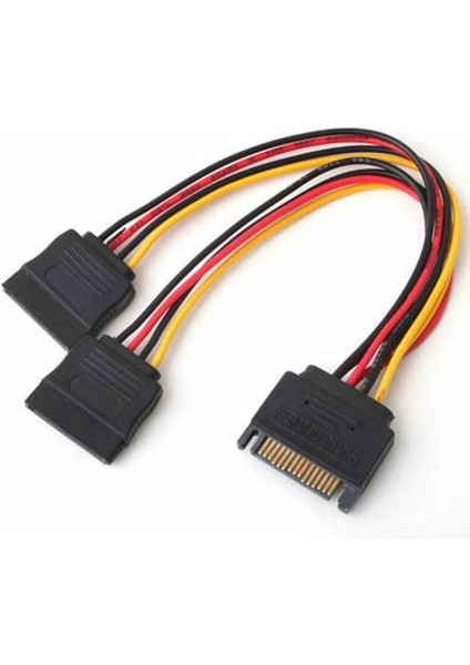 Dişi Sata Power To 2 Sata Power Kablo 18AWG 20 cm Sata Power Çokl modelleri