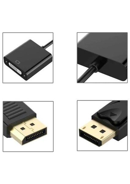 Display Port To DVI Display Port Çevirici Displayport DVI Çevirici
