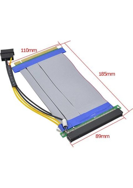 Molexli Riser 16X To 16X Uzatma Güç Destekli Pcıe 16X Yükseltme K