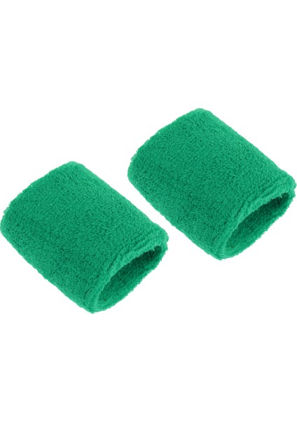 F Fityle 2x Unisex Pamuk Ter Bandı Ter Bandı Bileklik Basketbol Tenis Spor Badminton – Yeşil (Yurt Dışından)