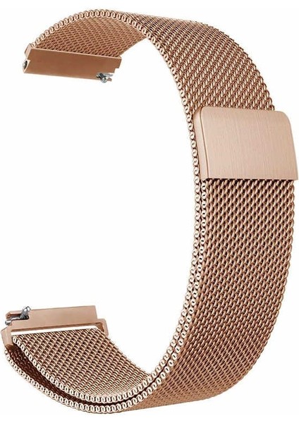 Amazfit Gts Kordon Hasır Metal Örgülü Bronz