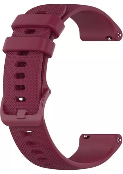 Huawei Watch Gt2 46MM Kordon Benekli Kançalı Silikon Mürdüm