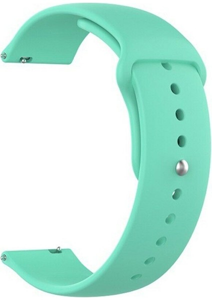 Samsung Galaxy Watch 3 41MM Kordon Mat Düz Renkli Silikon Turkuaz