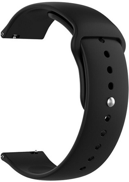 Samsung Galaxy Watch 3 41MM Kordon Mat Düz Renkli Silikon Siyah