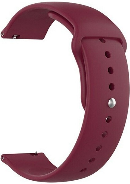 Samsung Galaxy Watch 3 41MM Kordon Mat Düz Renkli Silikon Mürdüm