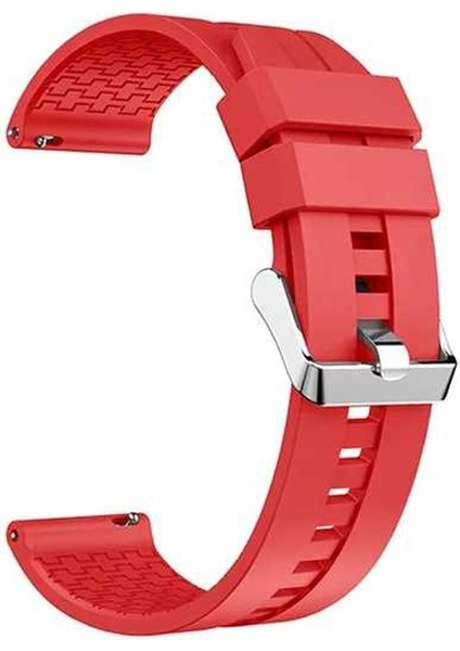 Realme Watch S Pro Kordon Silikon Kançalı Krd 23 Kırmızı