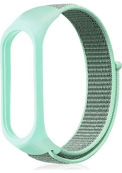 Xiaomi Mi Band 6 Kordon Cırtcırt Kumaş Kordon Velcro Turkuaz