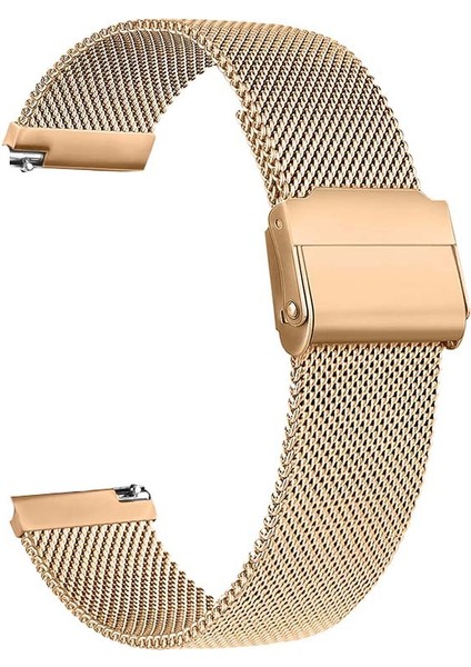 Amazfit Gtr 47MM Kordon Çıtçıtlı Hasır Metal Örgülü Gold