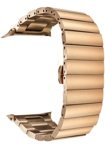 Apple Watch Uyumlu 38MM Kordon Şık Tasarım Metal Kordon Krd 41 Bronz