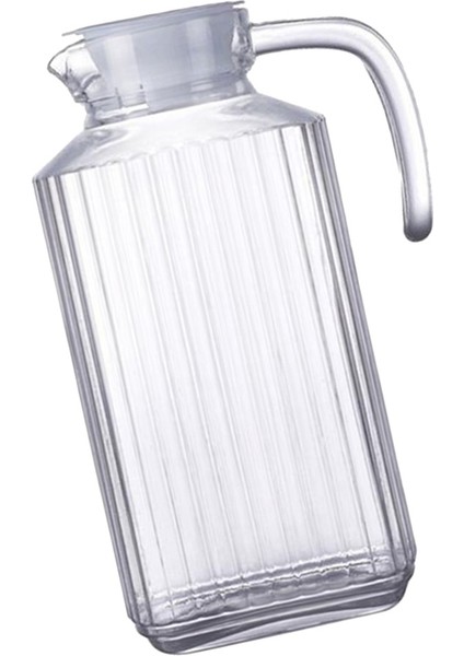 F Fityle Sürahi Su Sürahi Sıcak / Soğuk Su Buz Çay Suyu Içecek Şerit Su Isıtıcısı 1800 ml Çizgili Su Isıtıcısı 1800ML (Yurt Dışından)