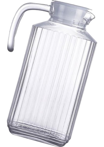 F Fityle Sürahi Su Sürahi Sıcak / Soğuk Su Buz Çay Suyu Içecek Şerit Su Isıtıcısı 1800 ml Çizgili Su Isıtıcısı 1800ML (Yurt Dışından)
