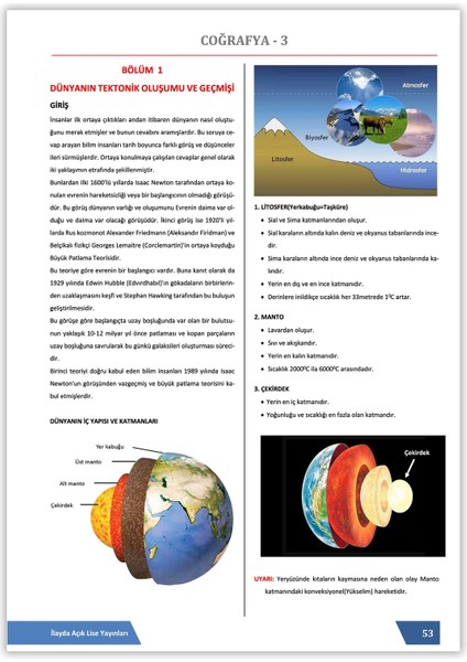 İlayda Açık Öğretim Lisesi 3. Dönem Tüm Dersler Yardımcı Ders Kitabı