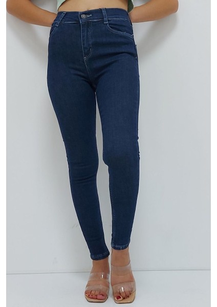 Dar Paça Kot Pantolon Lacivert